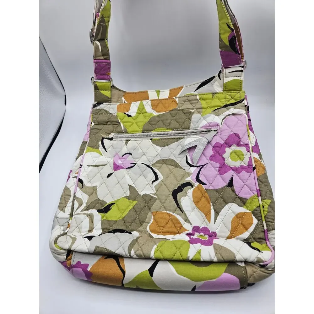 Vera Bradley Portobello Road Crossbody Retired Pattern Purple‎ Green Floral